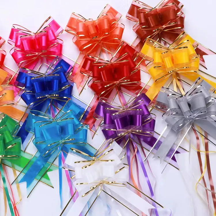 小号蝴蝶结拉花丝带生日礼物包装彩带圣诞礼物礼品装饰迷你手拉花