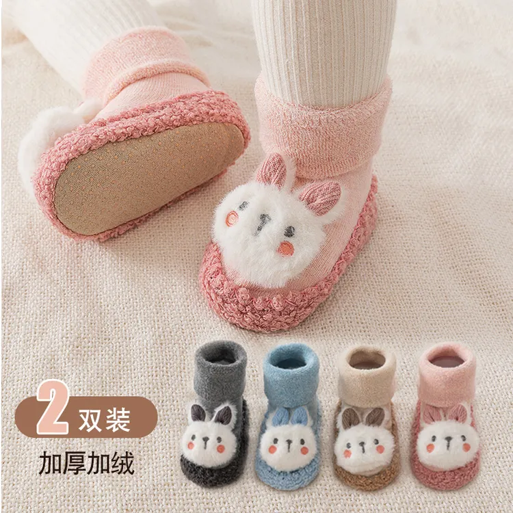 春秋冬季新生婴儿童地板鞋男女宝宝防滑软底学步鞋袜幼童鞋0-3岁商品图