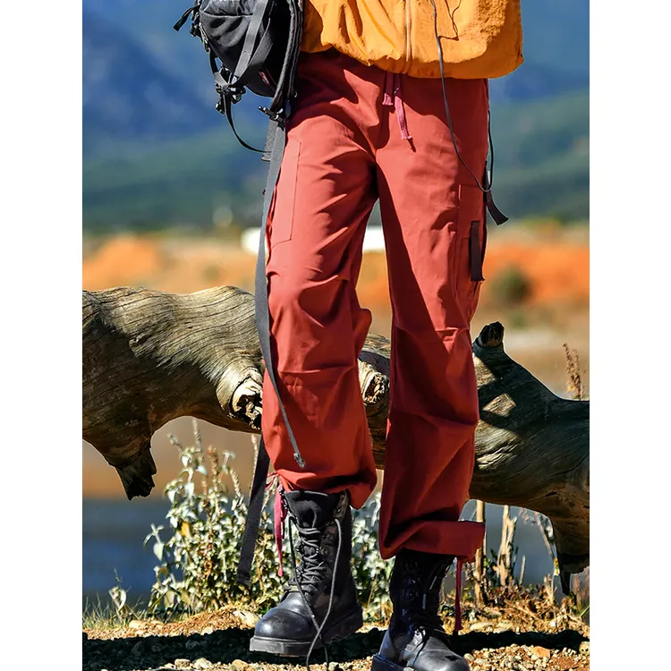 北京森林户外山系文艺休闲旅行百搭宽松显瘦束脚速干工装长裤女式