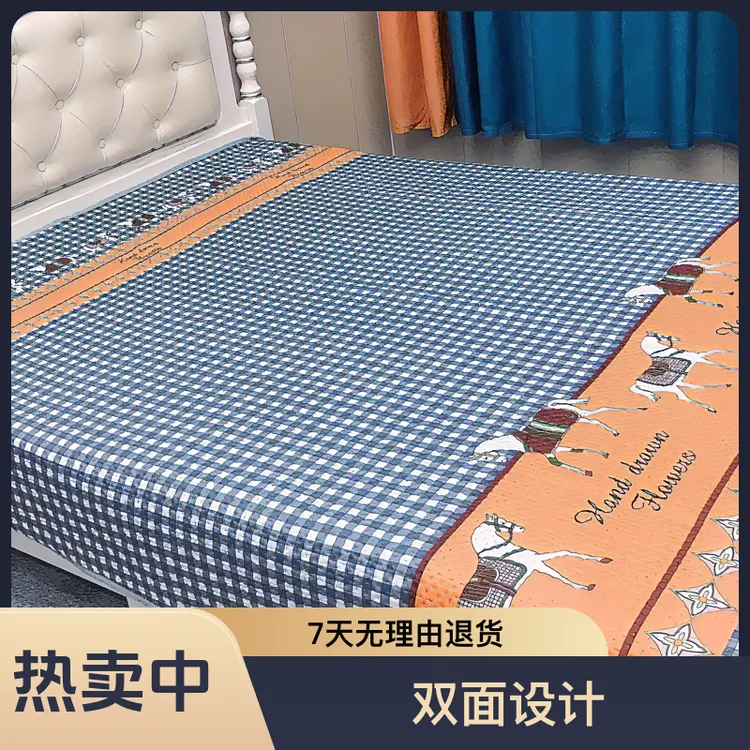 防滑加大四季床盖夹棉双面通用榻榻米床单大码床盖
