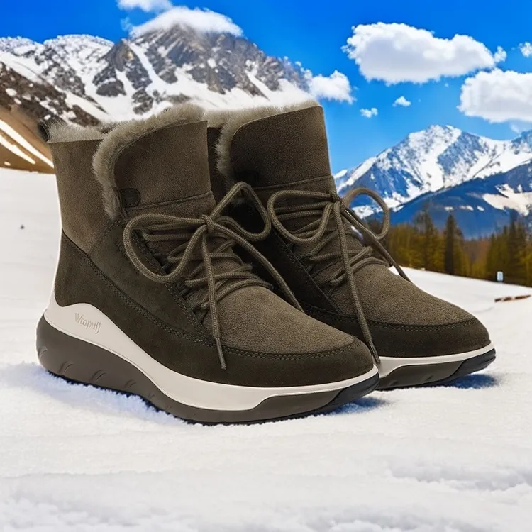 COZYSTEPS可至秋冬雪地靴百搭时尚防水加厚保暖休闲冬季加绒8057