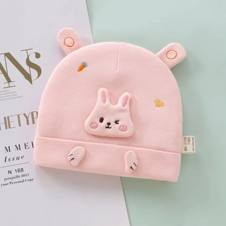 新生儿胎帽可爱超萌冬款60克棉无骨胎帽男女款秋冬