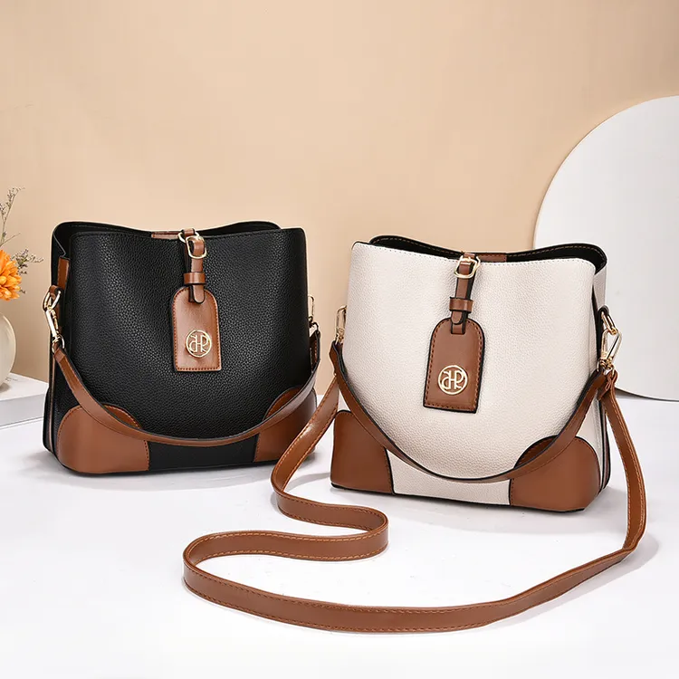 2025新款时尚包包女大容量水桶包单肩斜挎手提包潮休闲百搭托特包