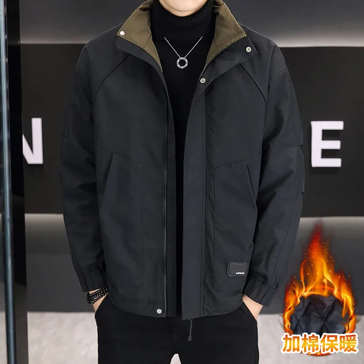 秋季外套立领工装夹克男潮流休闲保暖韩版秋冬季外套男款春秋男装