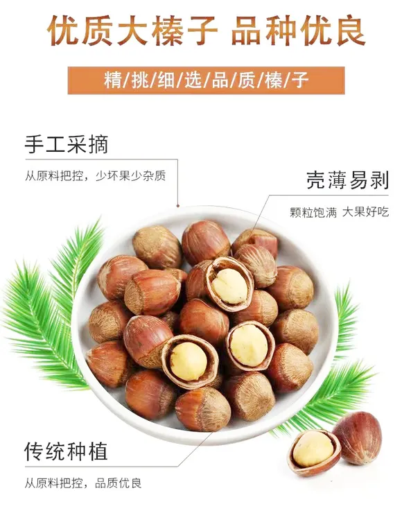 东北铁岭开原鸭嘴大果山榛子大榛子3斤