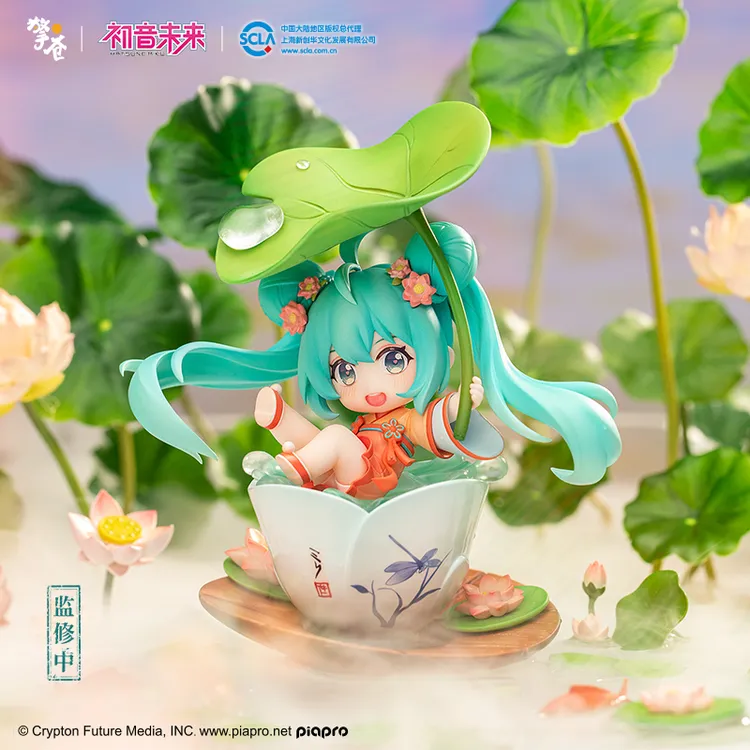 【擎苍正版】初音未来荷塘嬉戏Q版手办模型摆件MIKU联名官方周边