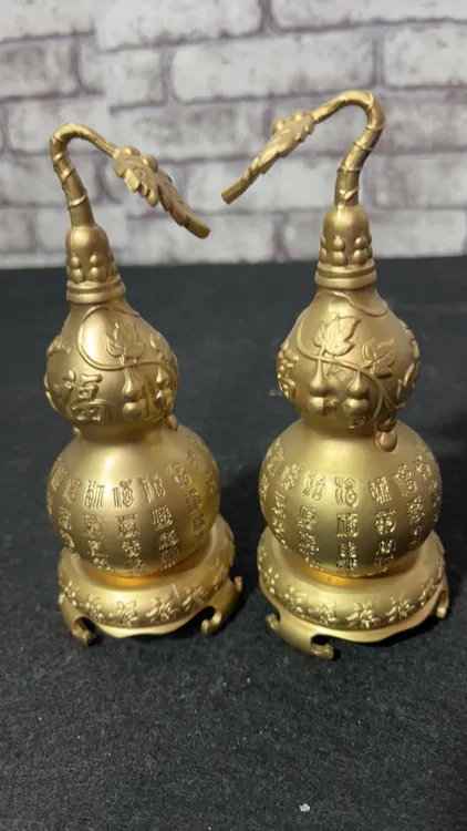 精工精铜百福葫芦小摆件