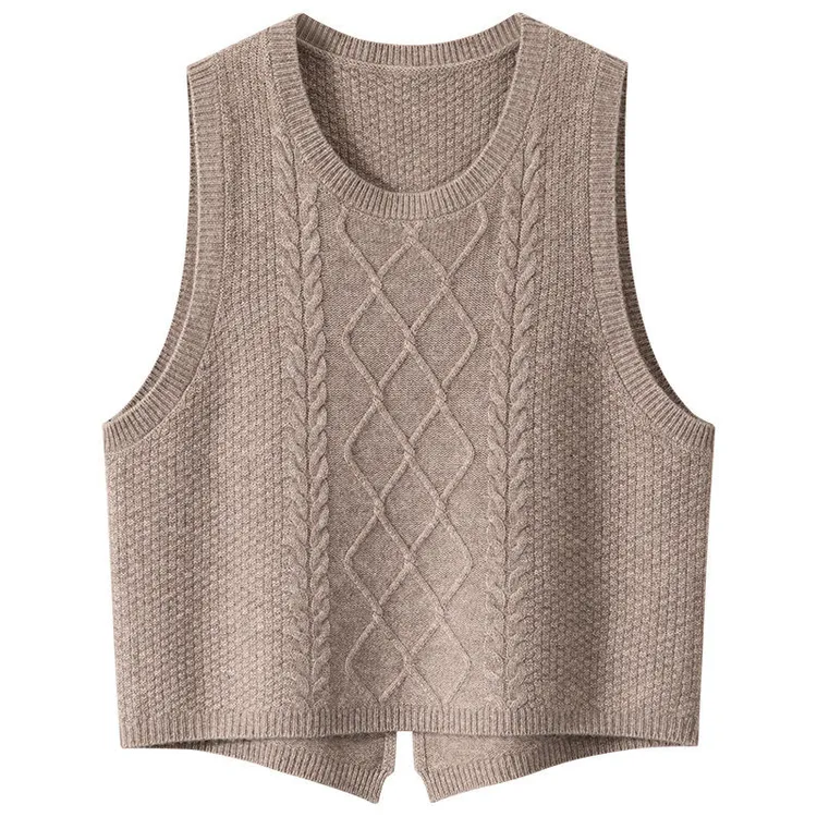 2025新款爆款内蒙市产休闲马甲女宽松短款高档马甲中老年羊绒毛衣