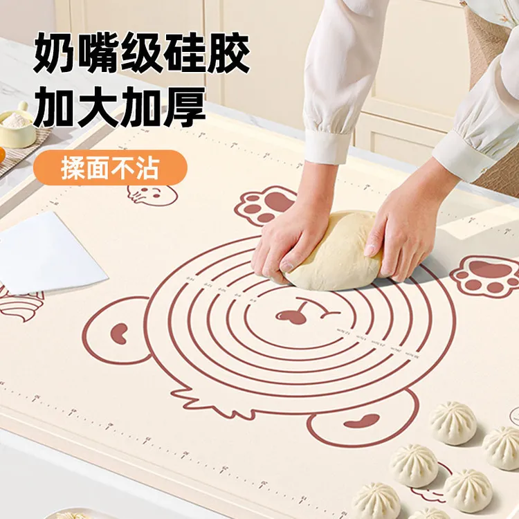 西藏包邮&拉萨发货加厚硅胶擀面垫防滑不沾面带刻度和面揉面垫
