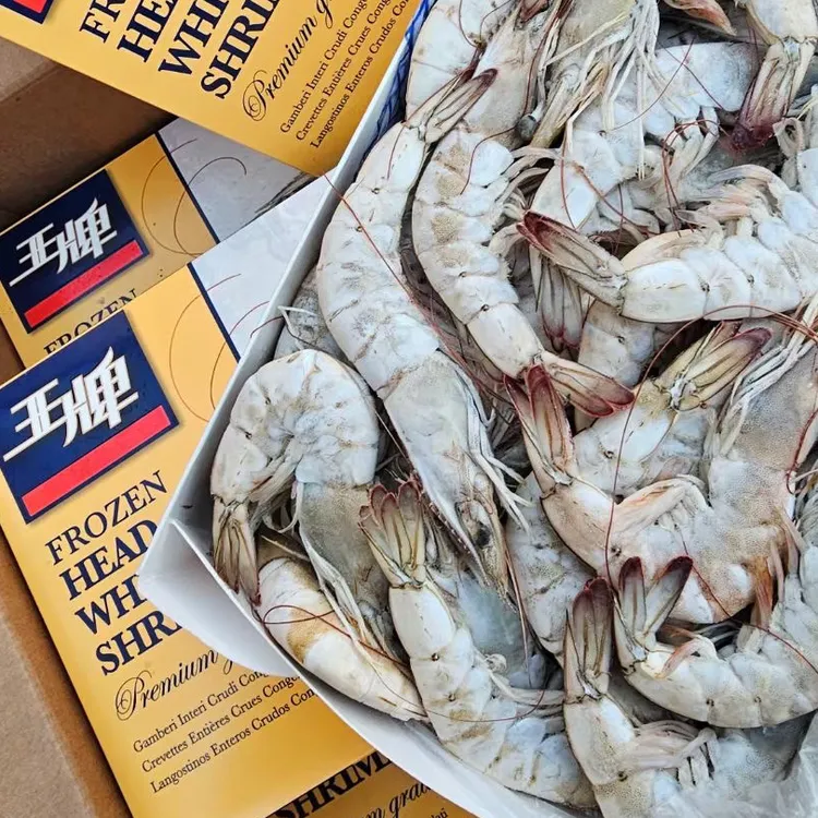 王牌盐冻大虾新鲜美味白对虾饱满海洋大虾30-40超大厄瓜多尔白虾