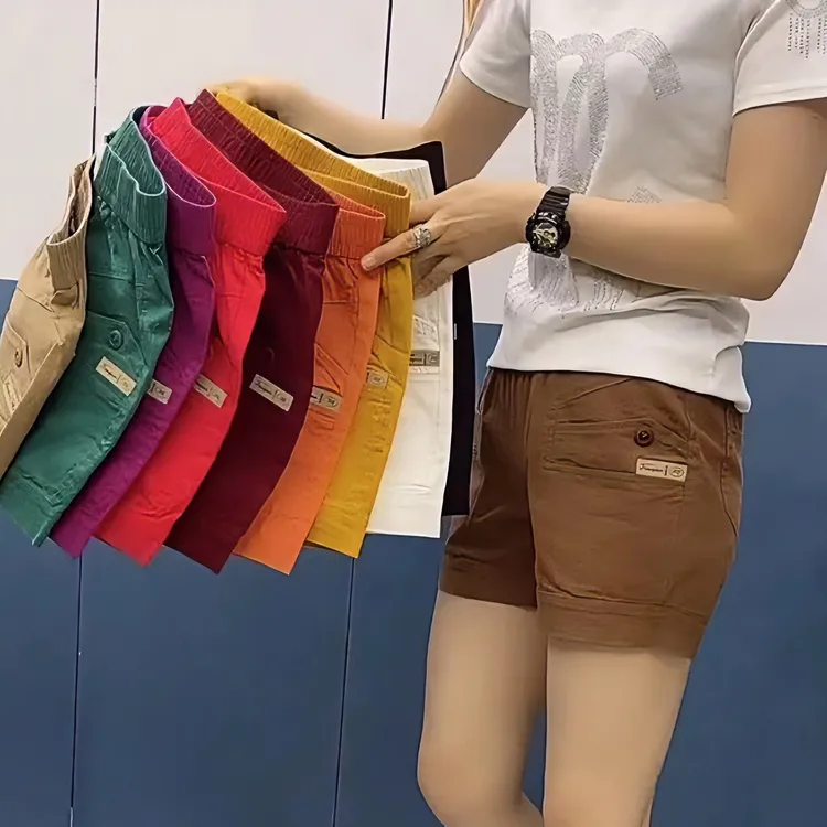 2022夏季新款短裤女时尚显瘦棉麻短裤百搭四分裤休闲热裤潮269L