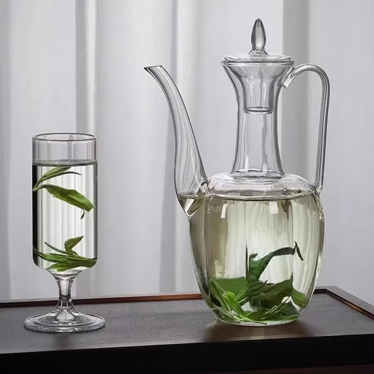 玻璃执壶仿宋贵妃泡茶器茶壶绿茶专用茶具点茶宋代耐高温水壶套装