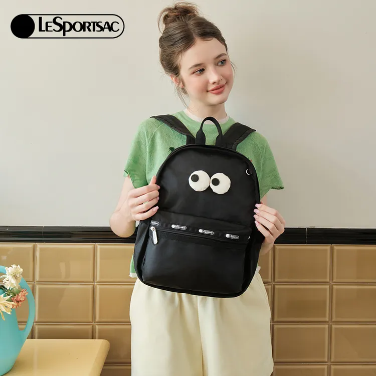 【商场同款】LeSportsac乐播诗表情系列大容量通勤双肩包电脑背包
