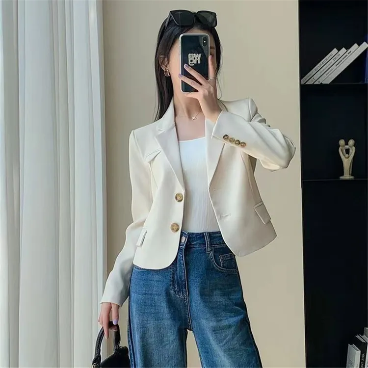 网红韩版小西装外套女短款2025春秋气质百搭小个子休闲时尚西服