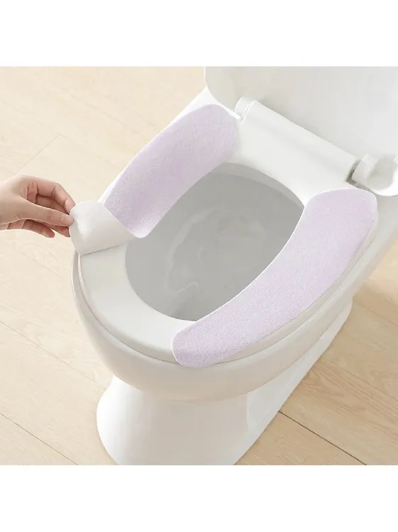 自粘防水马桶坐垫通用座便套粘贴式毛绒马桶垫垫子无痕马桶贴圈垫