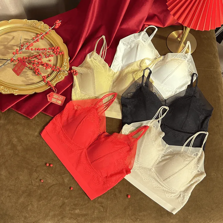 薄款美背清凉无痕聚拢冰丝透气小胸吊带背心