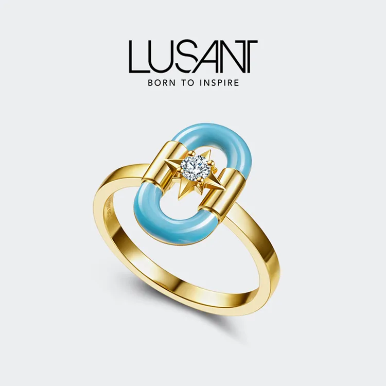 【合成/培育】LUSANT/露璨 元素派对系列多巴胺钻石戒指 钻戒女