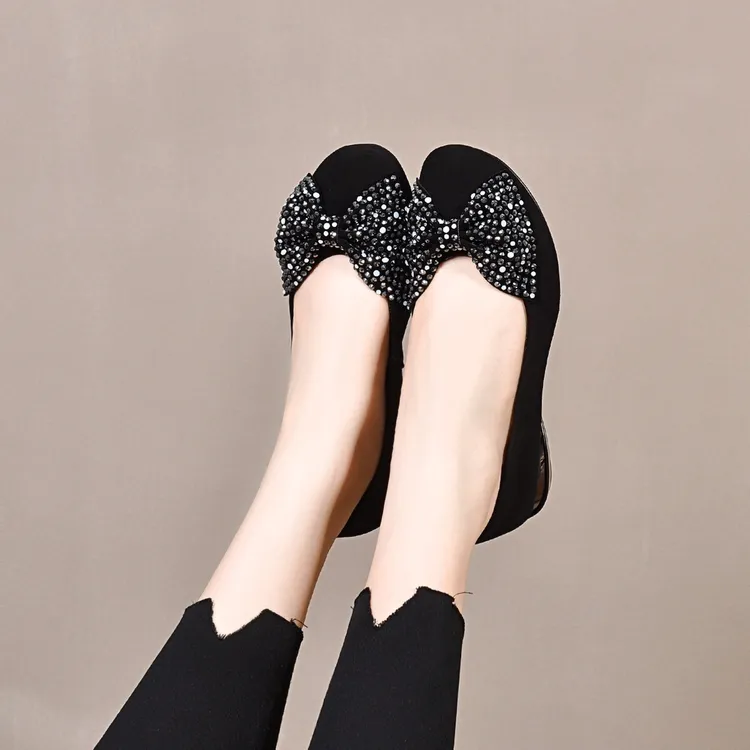 羊皮时尚真皮女鞋2024年春秋爆款圆头低跟舒适一脚蹬女单鞋百搭鞋