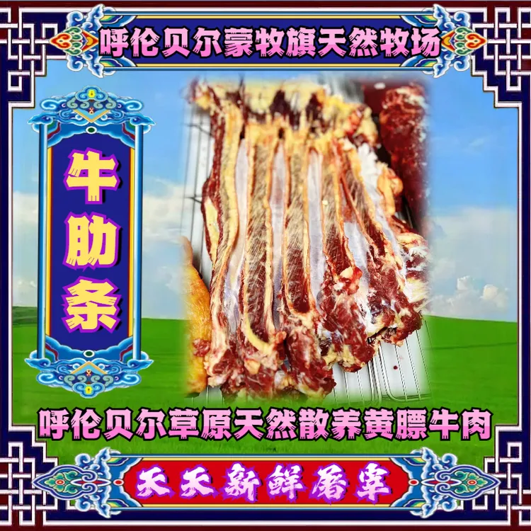 【牛肋条】呼伦贝尔天然牧场新鲜健康营养鲜嫩精选优质草饲散养炖煮