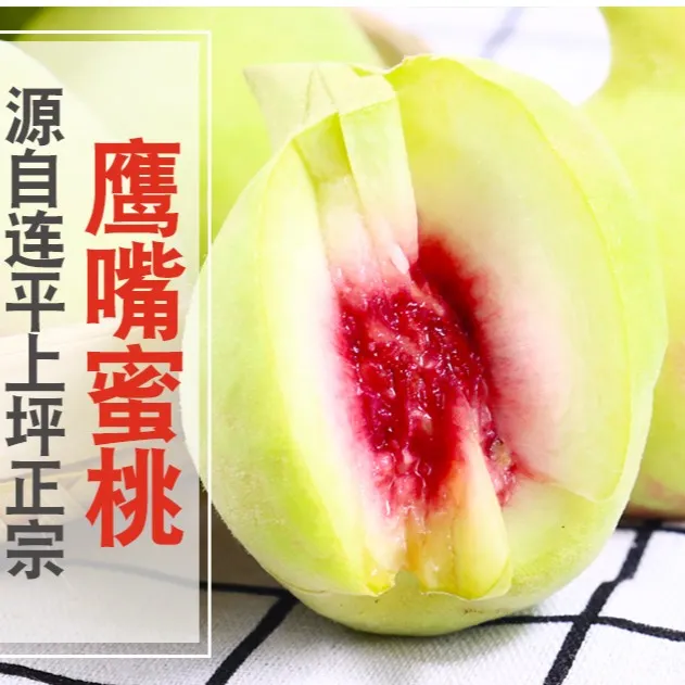 连平上坪鹰嘴桃现摘大果广东河源脆桃子水果蜜桃新鲜现货当季直播