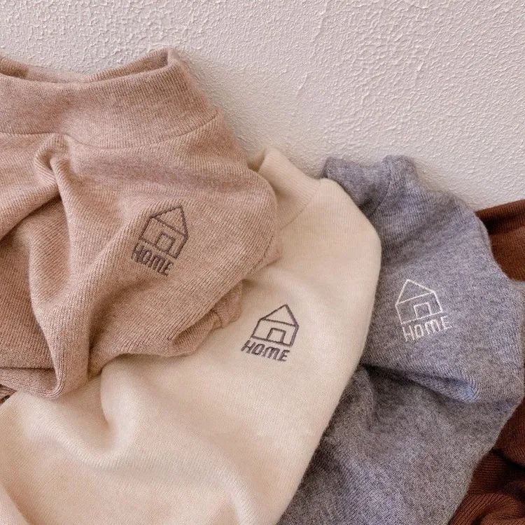 男童半高领加绒打底衫秋冬季新款一体绒洋气宝宝儿童内搭保暖上衣