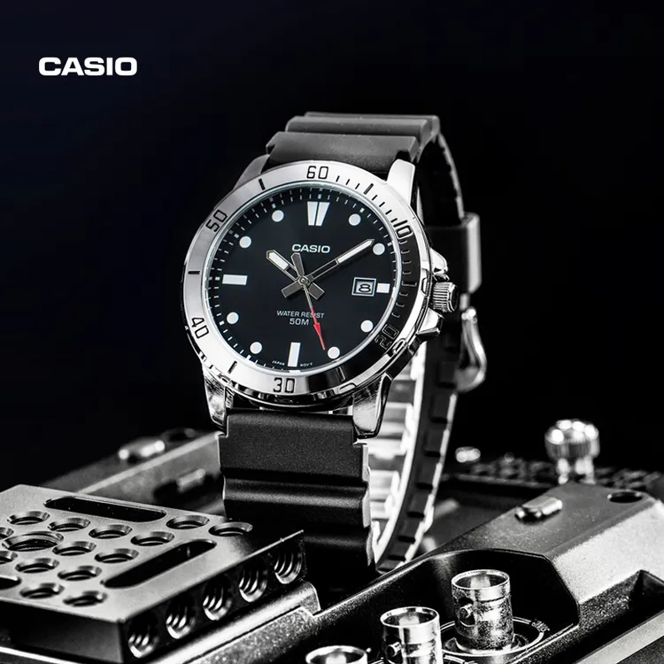 Casio/卡西欧剑鱼水鬼腕表潮流MTP-VD01石英电子非机械商务手表