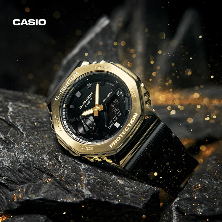 Casio/卡西欧新黑金GM-2100G潮流运动百搭多功能手表男送礼学生