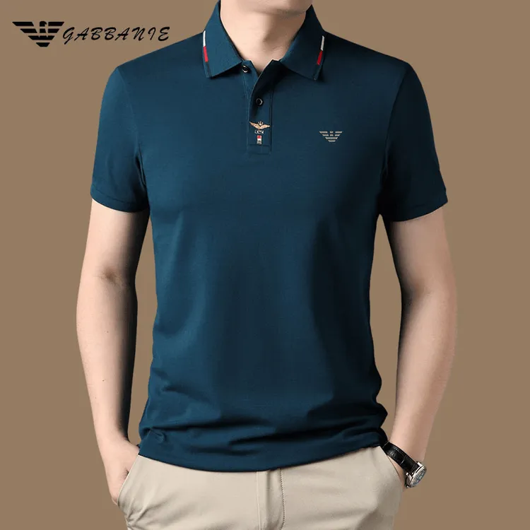 意大利品牌高级轻奢男士短袖polo衫夏季棉质高档t恤衫父亲节礼物
