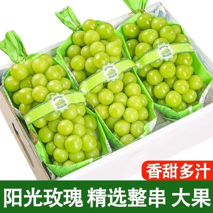  ［顺丰京东］陕西阳光玫瑰葡萄晴王无籽颗粒饱满果香浓郁新鲜采摘