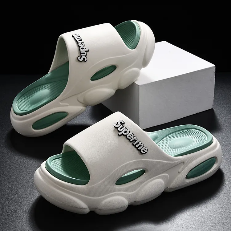 芭奇蒂寇男外穿厚底踩屎感运动防滑拖鞋增高休闲软底百搭沙滩透气