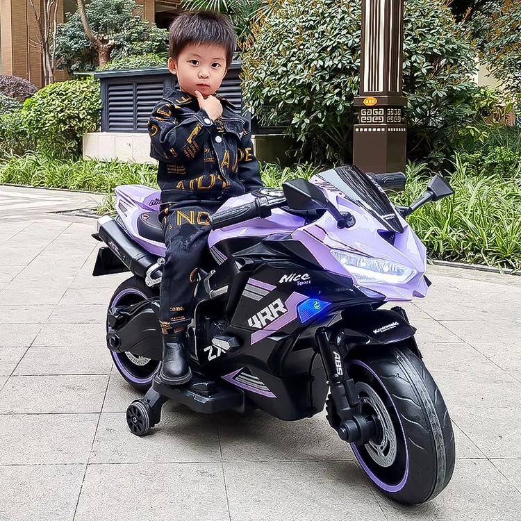 超大号儿童电动摩托车3-10岁越野男女小孩宝宝充电两轮机车亲子车