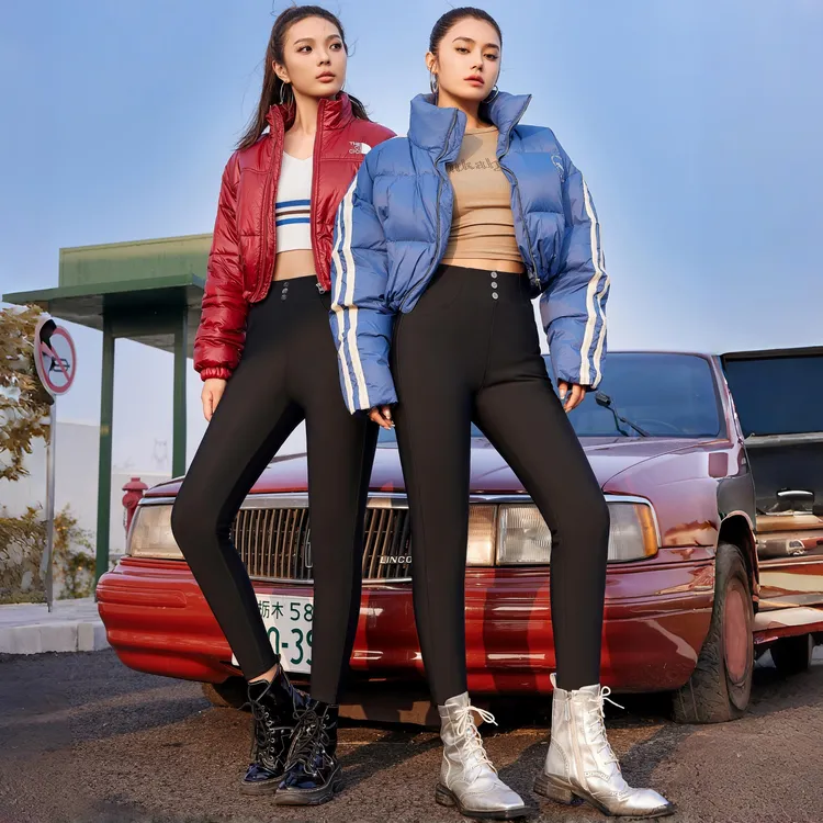 【雪辰甄选】锁温保暖！AB版小脚黑色外穿高腰休闲裤女款