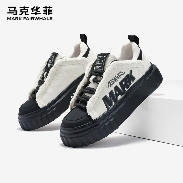 马克华菲男鞋2026秋季新款厚底增高运动休闲鞋潮流高级感板鞋男款