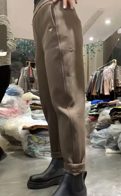 加绒加厚高腰显瘦保暖哈伦裤