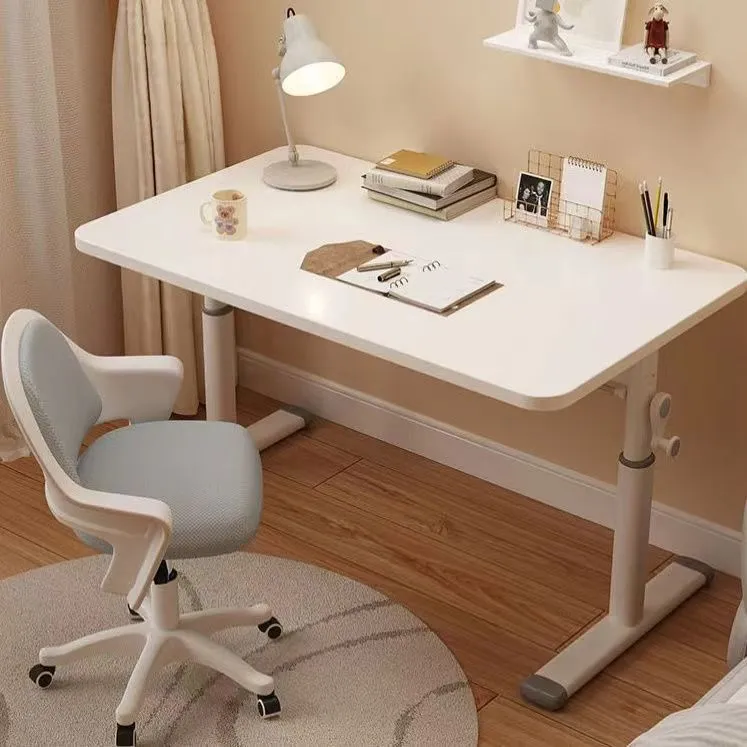 手摇升降桌子椅子电脑桌学习桌椅学生家用写字台办公桌写字作业桌