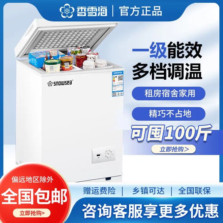 香雪海冰柜家用小型冷冻柜 小冰柜家用 冰柜清仓处理直播冷冻冰柜