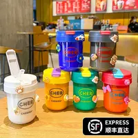 【粉丝专享】迷你吨吨杯儿童学生塑料水杯便携吸管杯可爱高颜值杯子