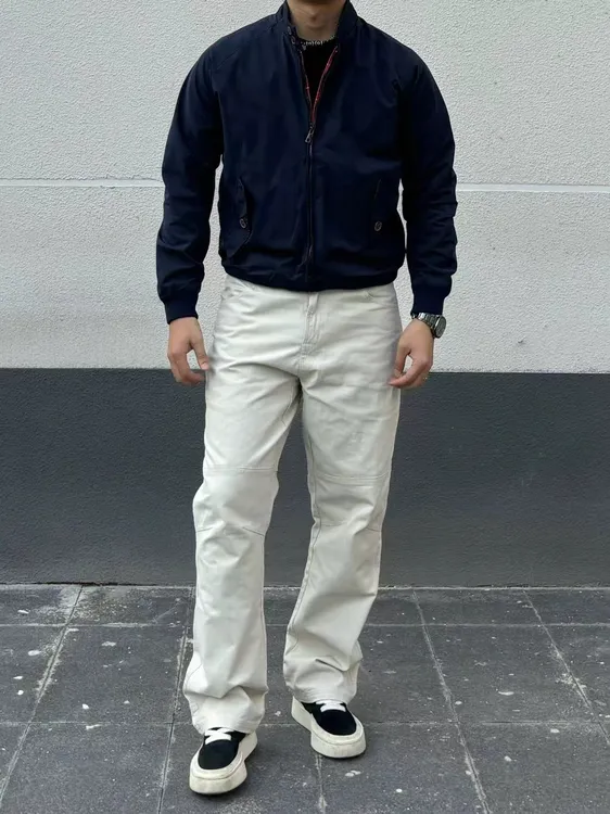 SOS弯刀立裁拼接工装裤四季机能风可调节直筒裤简约透气休闲长裤商品图