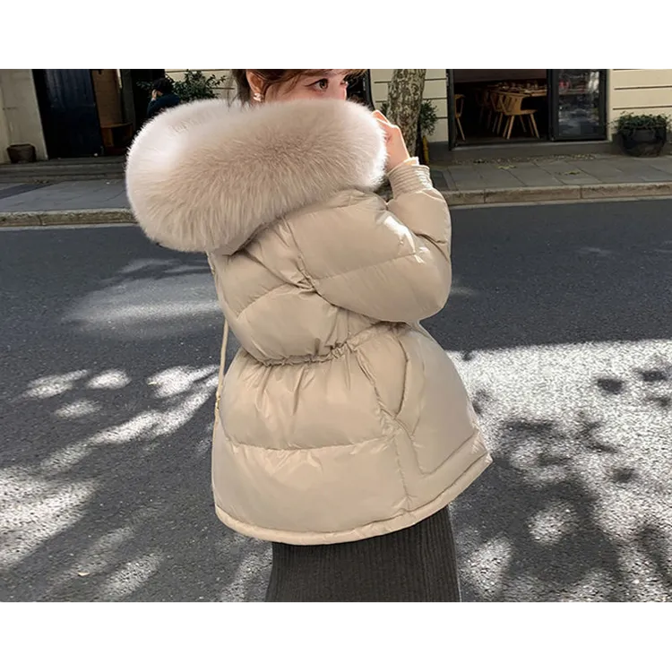 新款中长款女气质韩版毛领加厚小香气显瘦收腰外套