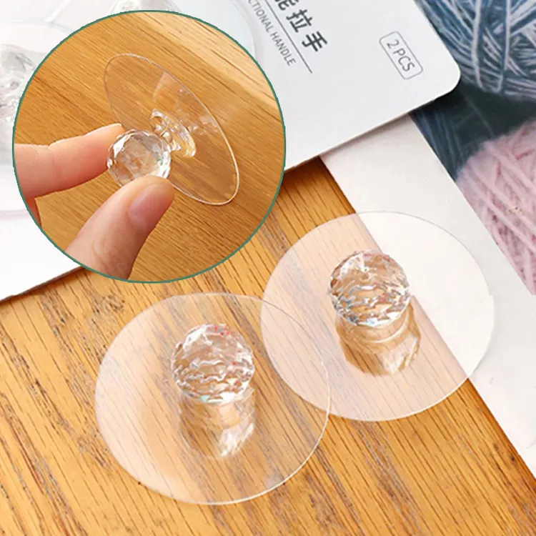 隐形柜门拉手免开槽自粘浴室厨房玻璃推拉门粘胶把手橱柜窗户推移