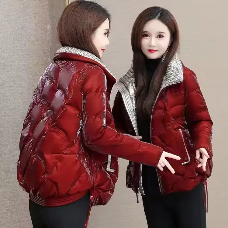 新款亮面棉衣女短款韩版宽松棉服冬季外套时尚加厚百搭保暖小棉袄
