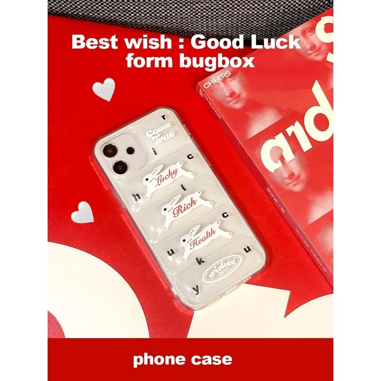 原创新年兔子羽绒iPhone14pro手机壳12适用苹果13ProMax气囊11保