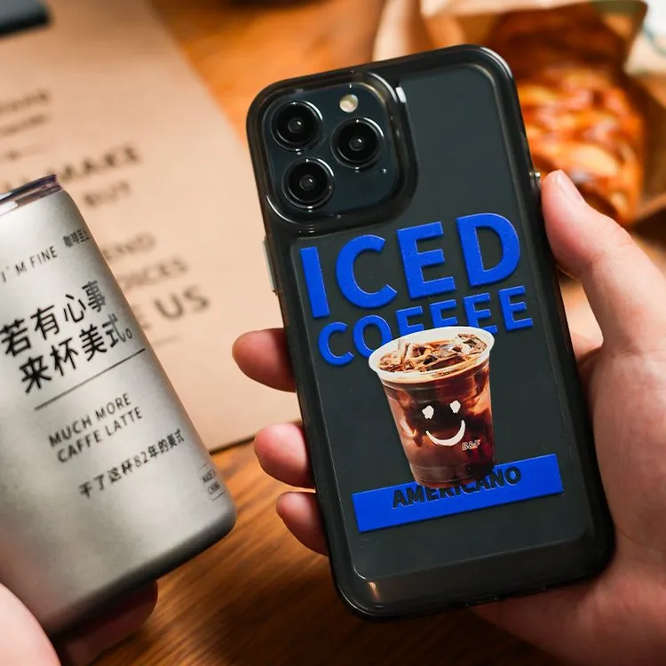 香蕉鱼原创冰美式iphone14promax适用苹果13手机壳12太空壳防摔高