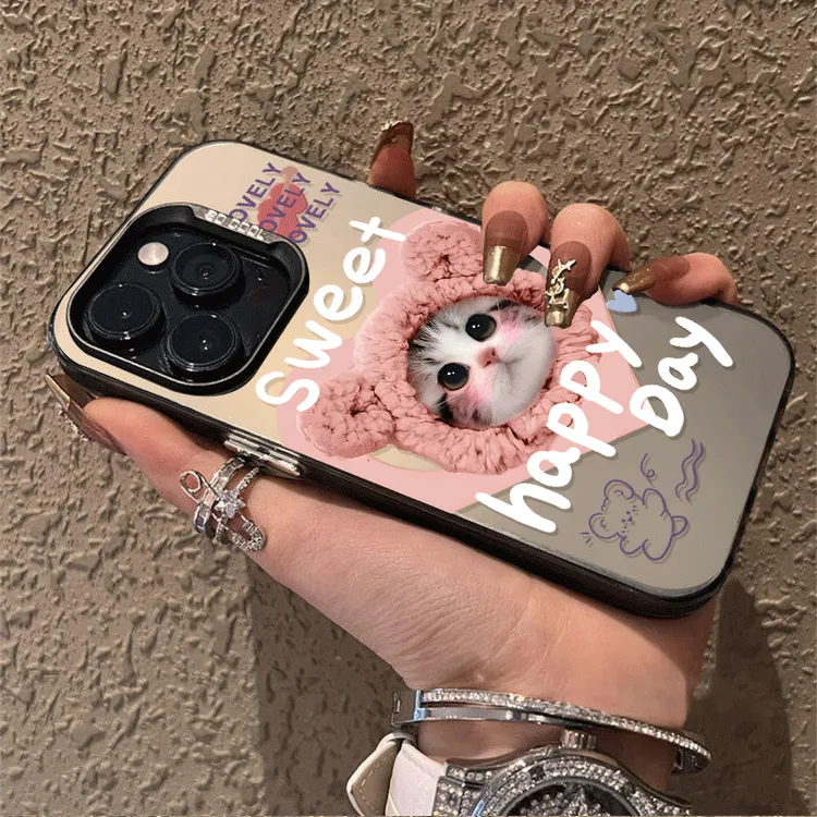 头套猫xs适用苹果iphone手机壳15plus可爱14promax女款13创意女防
