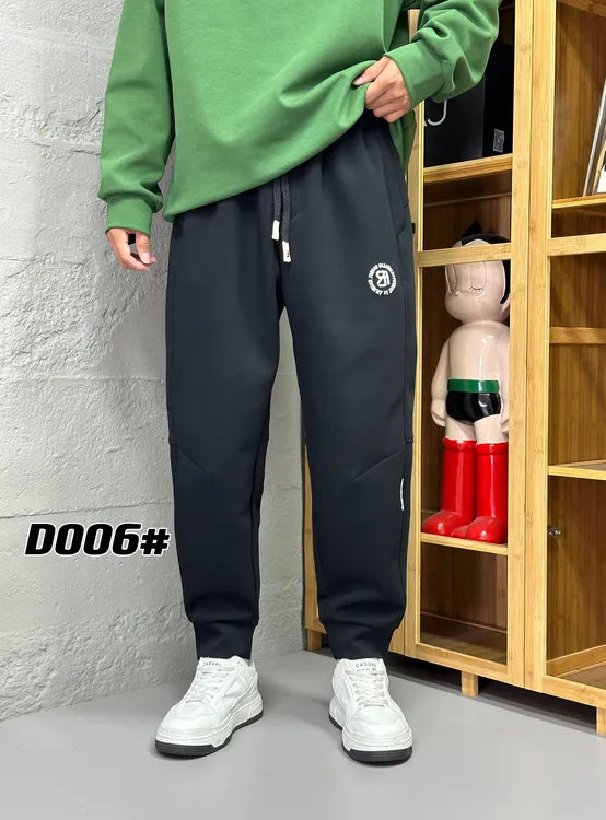 LD06大码男装秋季新款束脚长裤微胖显瘦潮牌胖子空气层休闲裤百搭