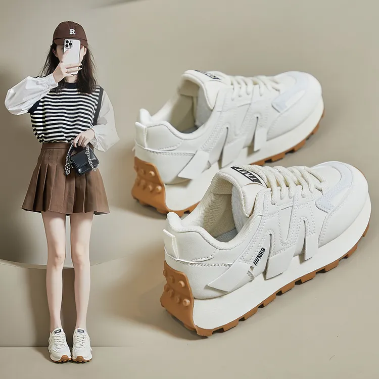 网红百搭老爹鞋女2025春季学生运动跑步鞋休闲厚底增高阿甘鞋8862