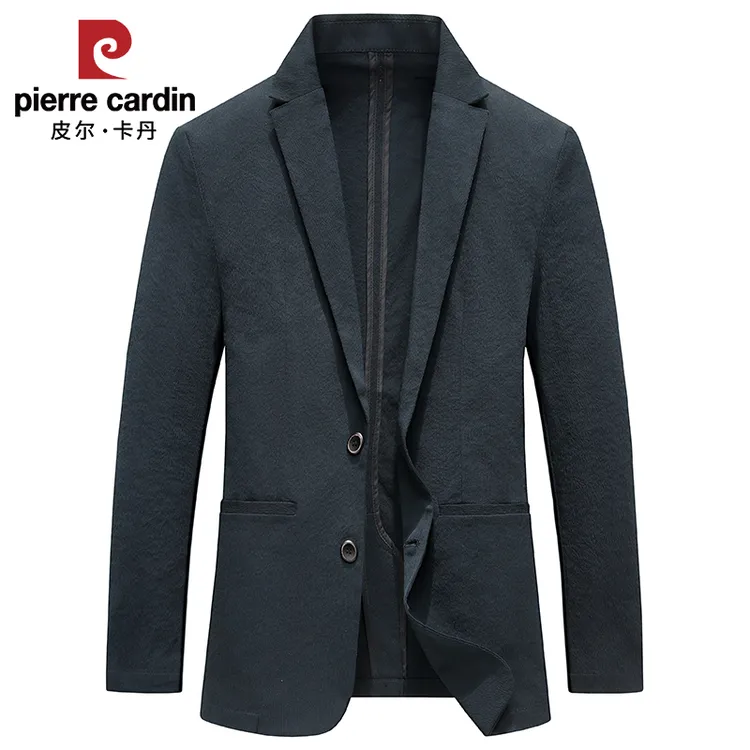 皮尔卡丹2025秋季新款西服男薄款抗皱纯色小西装高端商务单西外套