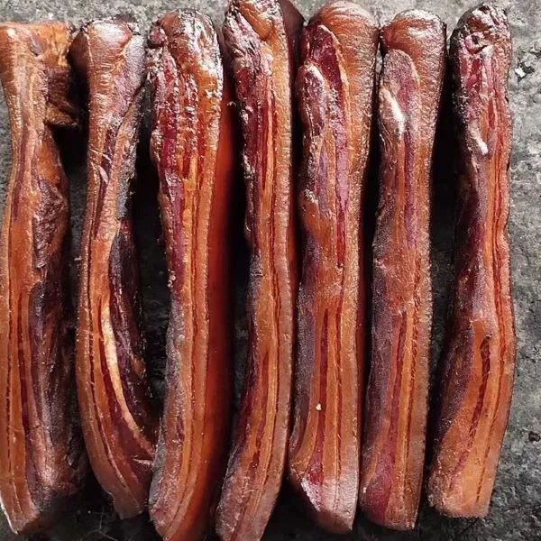 {现称现拍1}  恩施土家烟熏五花腊肉传统农家特产美食
