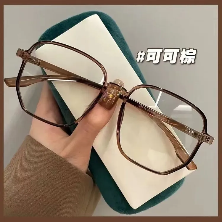 冷茶高颜值百搭新品素颜神器TR大框韩版近视眼镜高清防蓝光显脸小