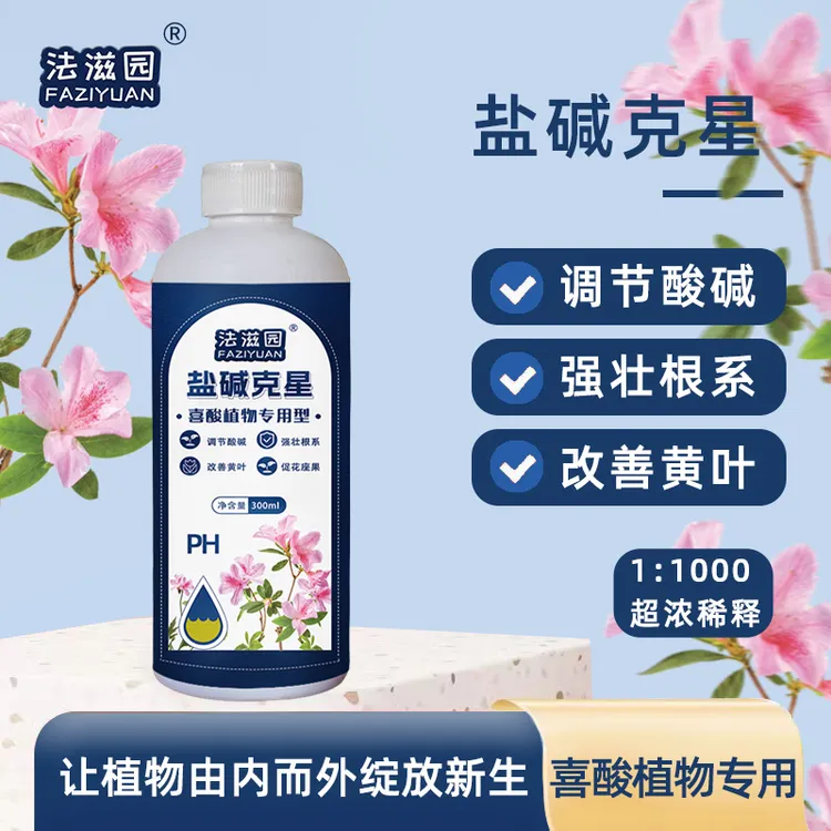 法滋园盐碱克星调土壤酸碱强根系防黄叶兰花三角梅发财树通用肥料